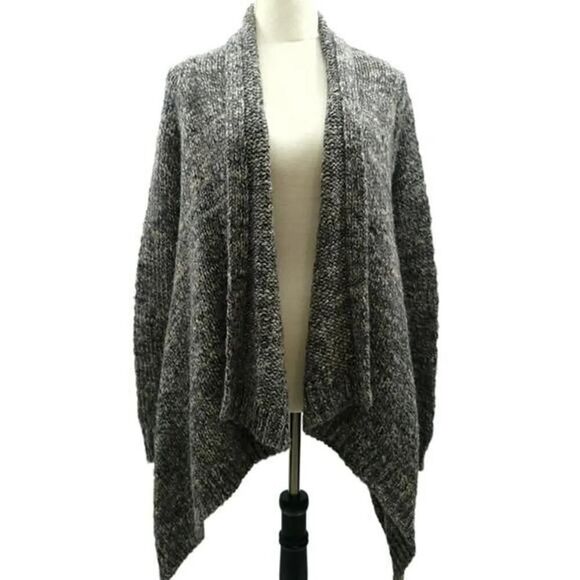Talbots Chunky Wool Alpaca Waterfall Cardigan Sweater LG - Picture 1 of 9